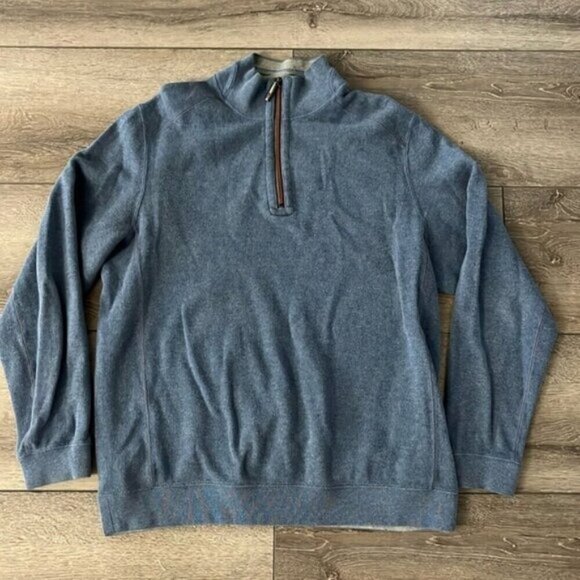Tommy Bahama 1/4 zip sweater reversible Relaxed fit size small - Picture 5 of 5